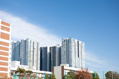 Modern şehir silueti güzel manzara, kentsel zemin 