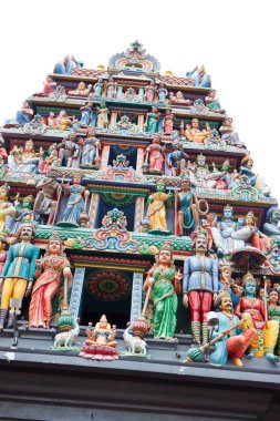 Singapur 'daki Sri Mariamman Hindu Tapınağı Çin Mahallesi