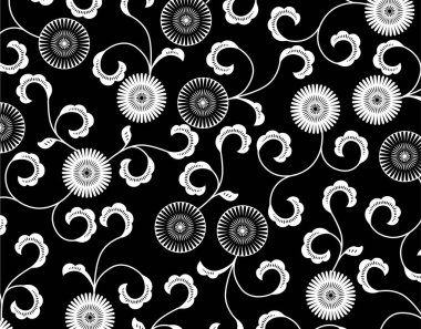 Arka planda çiçekler olan kusursuz desen