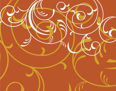 Dekoratif arka plan ile çiçek öğeleri 