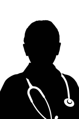 silhouette doctor icon illustration