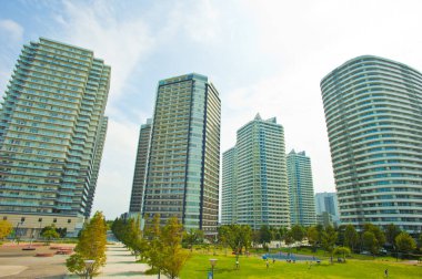 Modern şehir silueti güzel manzara, kentsel zemin 