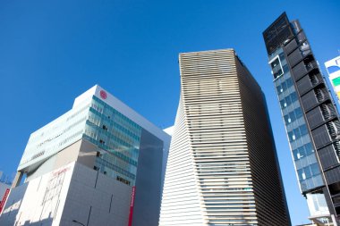 Tokyo 'daki evler ve gökdelenlerin karışımı.