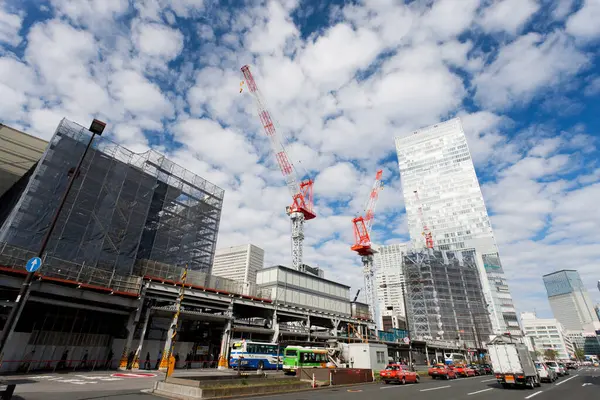 Vista Moderna Cidade Fundo Urbano Japão — Fotografia de Stock