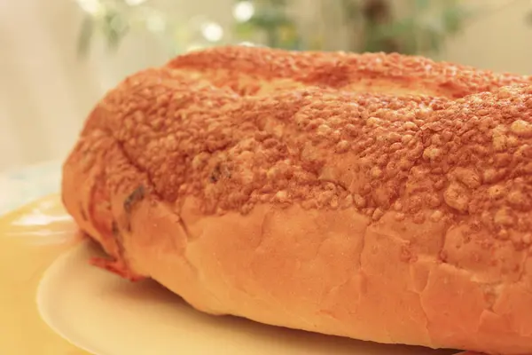 Plate Fresh Homemade Pastry Closeup View — Stock Photo, Image