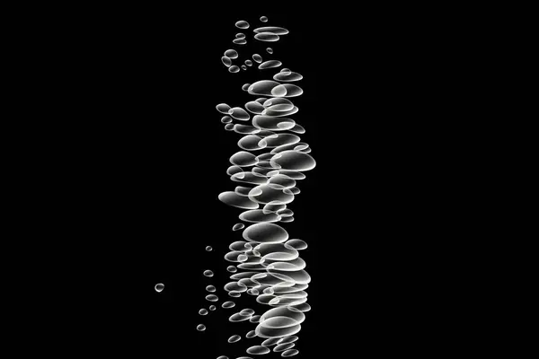 黒い背景に抽象的な気泡 — ストック写真