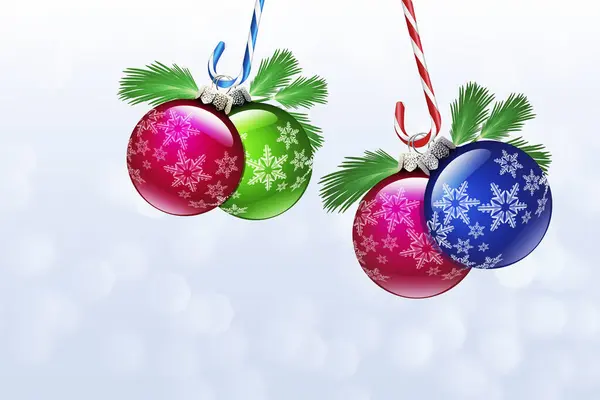 Vue Rapprochée Des Décorations Festives Colorées Noël — Photo