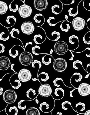 Arka planda çiçekler olan kusursuz desen