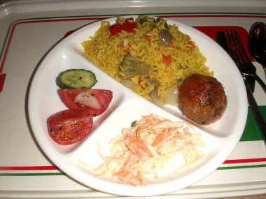 Lezzetli bir Asya yemeğinin yakın çekim görüntüsü