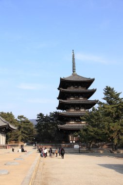 Güzel Japon tapınağı manzarası, Budizm konsepti