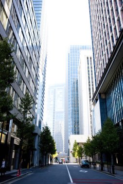 Tokyo, Japonya 'daki iş alanı ve ofis binaları