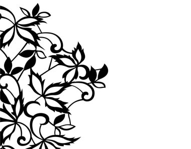 Kartpostallar için güzel çiçek süslerinin çizimi
