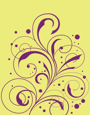 Çiçekler ve bitkilerle soyut çiçek arkaplanı 