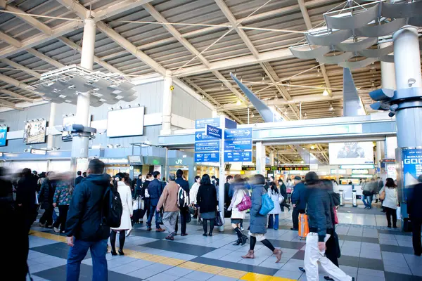 Pessoas Terminal Tokyo Japão — Fotografia de Stock