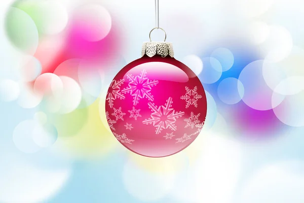 ぼやけた光の背景イラストのクリスマスボール — ストック写真