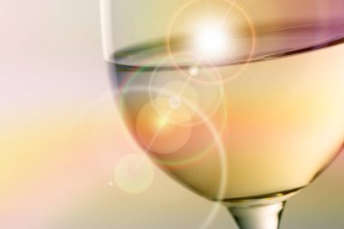 Beyaz arka planda şampanya kadehi