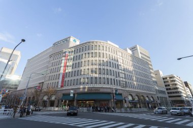 Skyline mimari arka plan görüntüsü, Kobe Limanı, Tower Kansai, Japonya