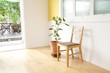 Moda tasarımlı, güzel, modern evin iç çekimi.