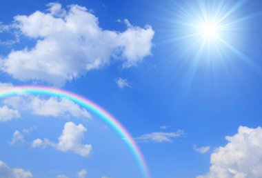 Bulutlu güzel gökyüzü, doğa arka planı