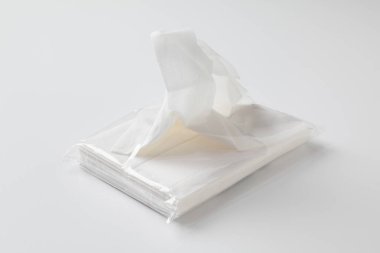 beyaz dokular beyaz arkaplanda izole edilmiş