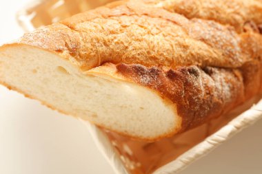 Taze ekmeğin yakın görüntüsü 