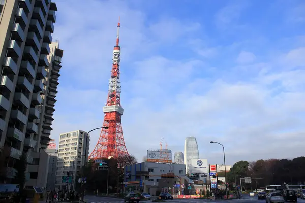 Tokyo Sky Tower Голубом Фоне — стоковое фото