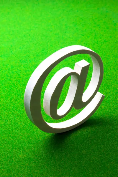 Schild Mail Zeichen Symbol Auf Grünem Hintergrund Mail Und Kommunikationskonzept — Stockfoto