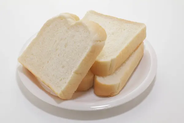 Sliced Bread White Background Close — Stock Photo, Image
