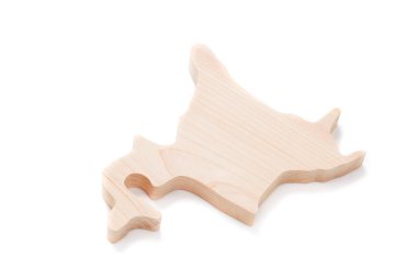 Ülkenin ahşap bir haritası, yakın plan.