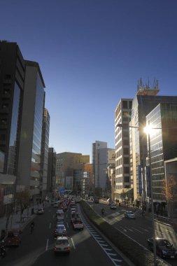 Modern şehir arkaplanı, şehir manzarası