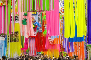 Chiang Mai, Tayland 'daki festivalde renkli kağıt fenerler