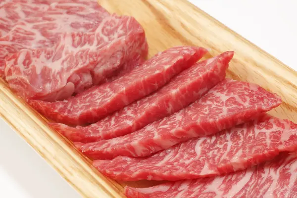 生牛肉牛排 日本食品风格 — 图库照片