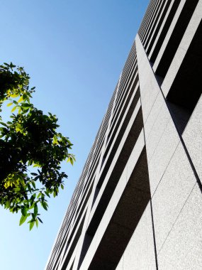 Şehirdeki modern mimarinin düşük açılı görüntüsü