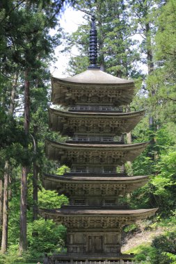 Tapınağın manzarası, Japonya 'nın güzel mimarisi.