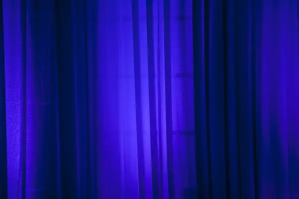 Textura Cortina Tecido Azul Brilhante — Fotografia de Stock