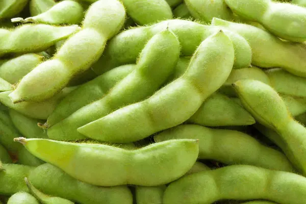 Fresh Organic Green Peas Background Close — Stock Photo, Image