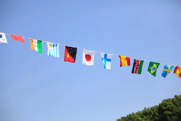 不同国家的国旗 — 图库照片