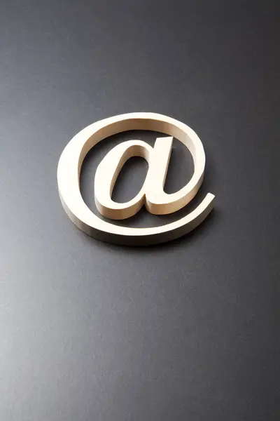 Schild Mail Zeichen Symbol Auf Grauem Hintergrund Mail Und Kommunikationskonzept — Stockfoto