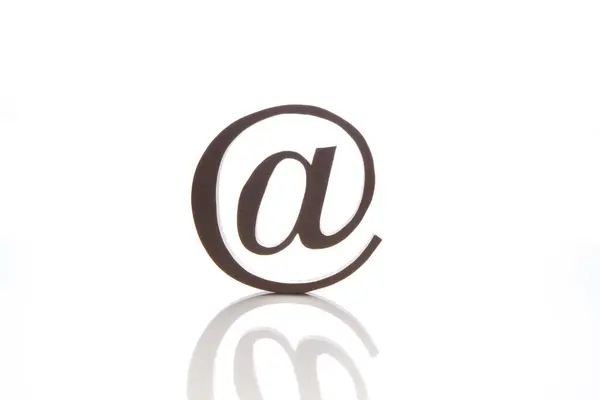 Znak Symbol Mail Izolowany Białym Tle — Zdjęcie stockowe