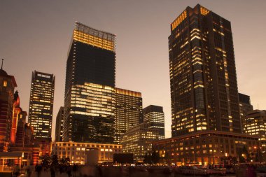 Modern şehir arkaplanı, şehir manzarası