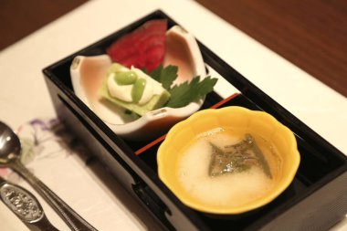 Geleneksel Asya yemekleri yakın çekim