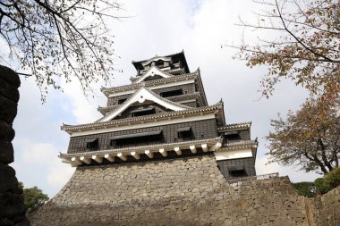 Green City Park 'taki tepedeki antik Osaka Kalesi manzarası 
