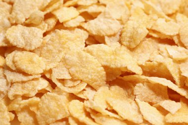 Kahvaltı için mısır gevreği yığını, yemek geçmişi...