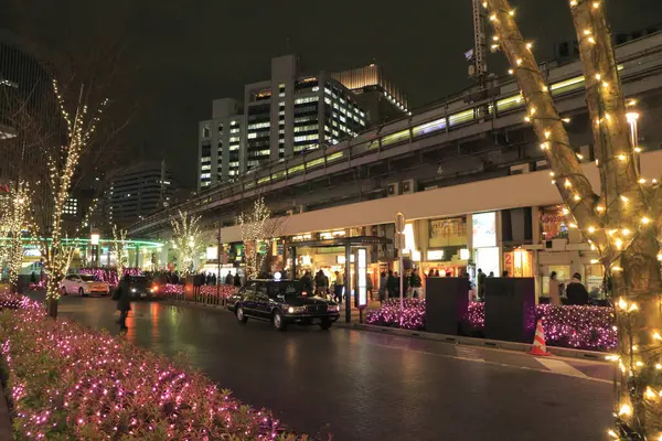 Escena Noche Navidad Tokio Japón —  Fotos de Stock