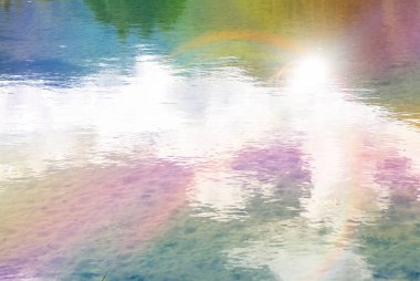 Sabahları gölün güneş yansıması 