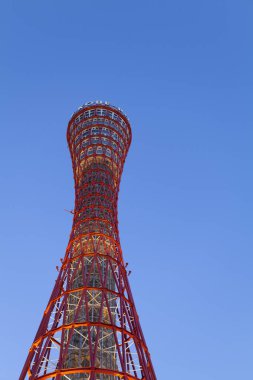 Skyline mimari arka plan görüntüsü, Kobe Limanı, Tower Kansai, Japonya