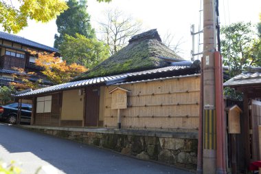 Eski evler ve mimari görünüm, Çin banliyöleri arka plan 