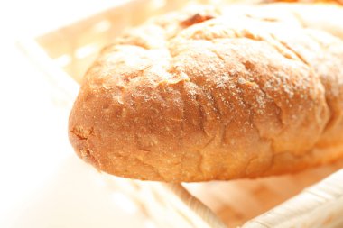 Taze pişmiş ekmeğin yakın görüntüsü