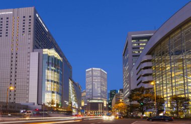 Skyline mimari arka plan görüntüsü, Kobe Limanı, Tower Kansai, Japonya