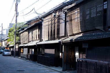 Eski evler ve mimari görünüm, Çin banliyöleri arka plan 